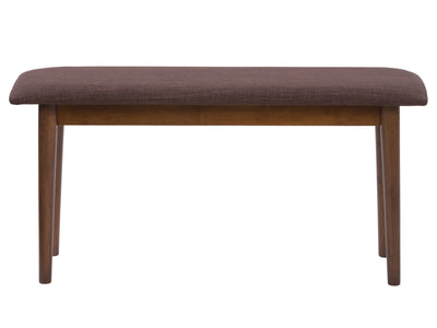 brown Mid Century Bench Branson Collection product image by CorLiving#color_branson-walnut-and-tweed