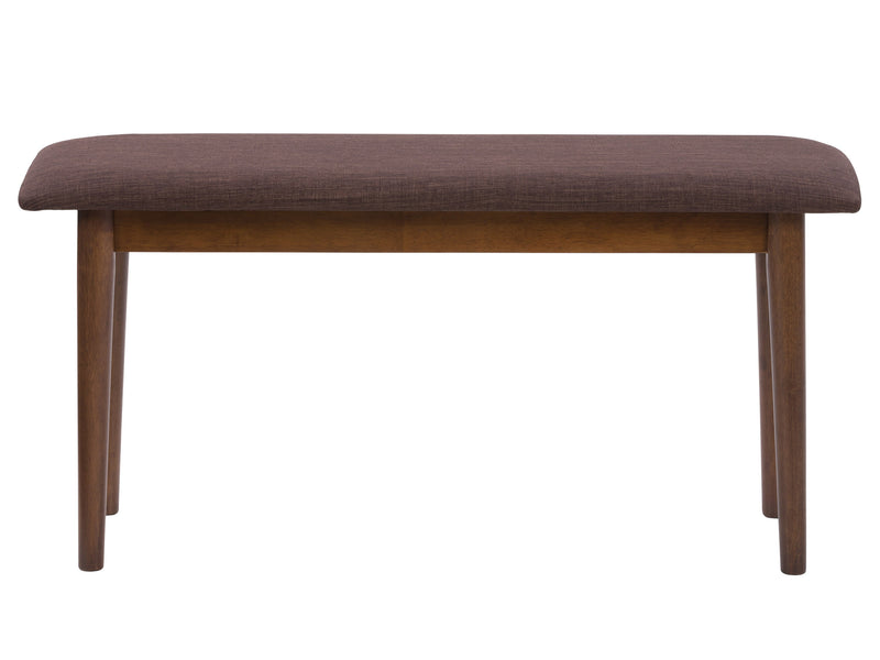 brown Mid Century Bench Branson Collection product image by CorLiving