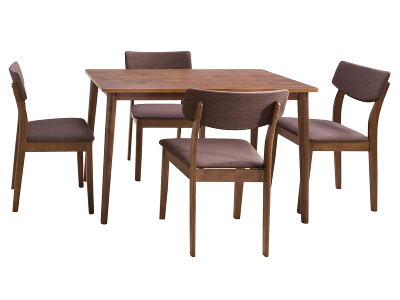 walnut 5pc Dining Set Branson Collection product image by CorLiving