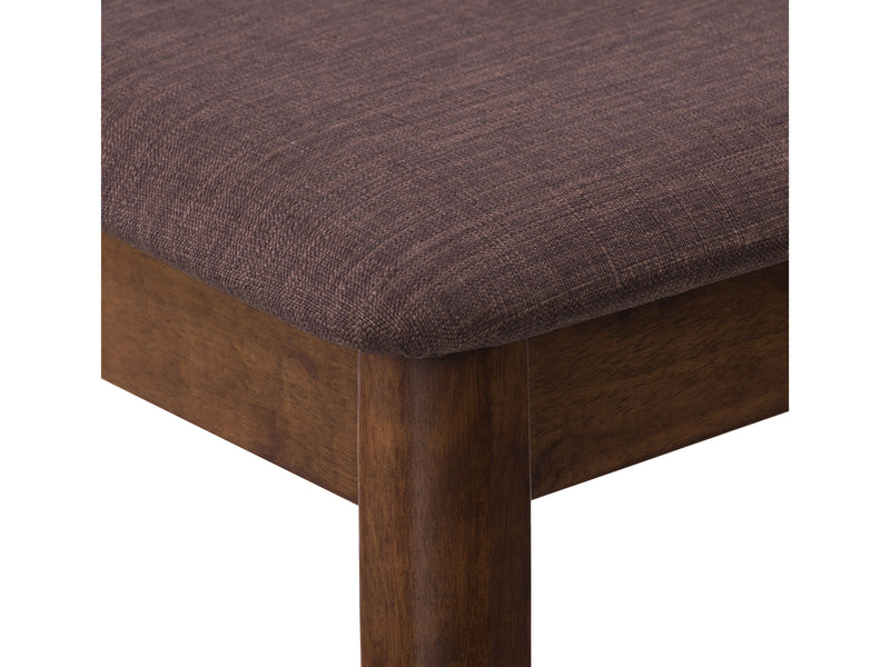 walnut Dining Table Set for 6 Branson Collection detail image by CorLiving