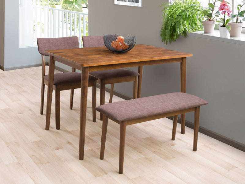 walnut 4pc Dining Set Branson Collection lifestyle scene by CorLiving