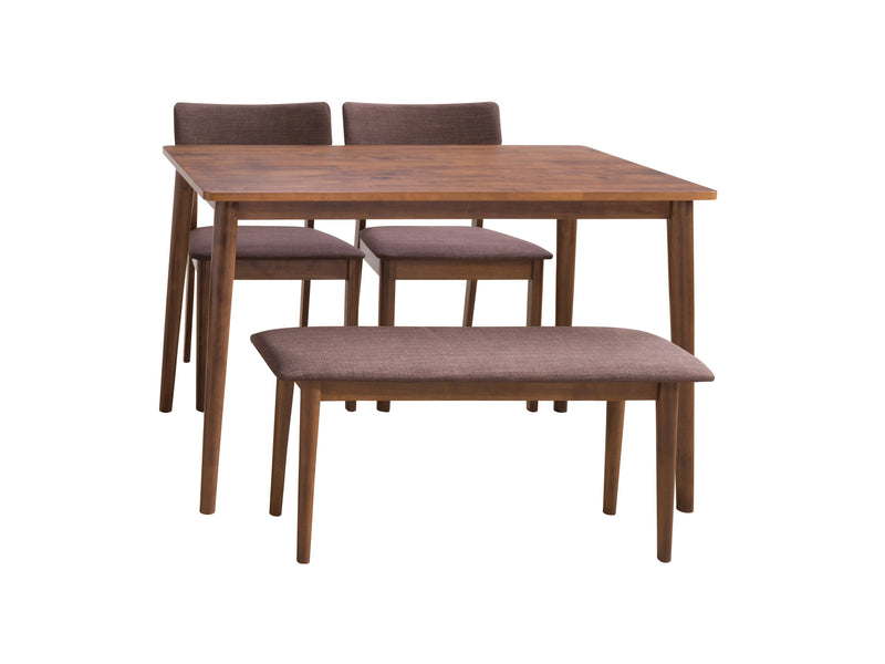 walnut 4pc Dining Set Branson Collection product image by CorLiving