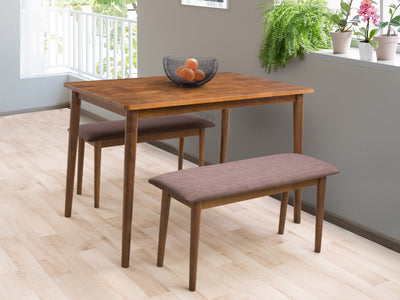 walnut 3pc Dining Set Branson Collection lifestyle scene by CorLiving#color_branson-walnut-and-tweed