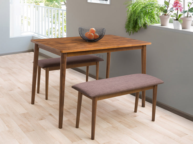 walnut 3pc Dining Set Branson Collection lifestyle scene by CorLiving