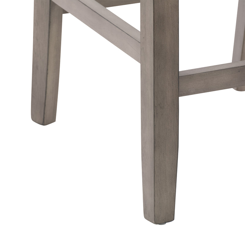 washed grey Counter Height Dining Chairs Set of 2 Tuscany Collection detail image by CorLiving
