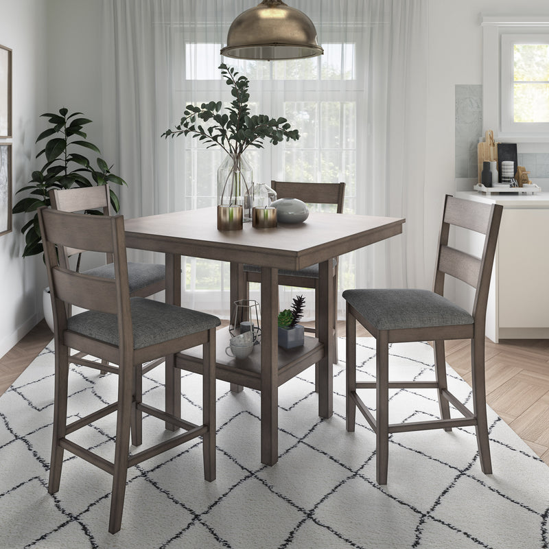 washed grey Counter Height Dining Table Tuscany Collection lifestyle scene by CorLiving