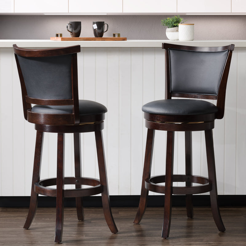 black Bar Height Bar Stools Set of 2 Wesley Collection lifestyle scene by CorLiving