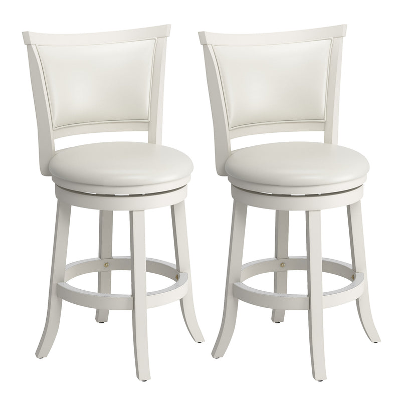 white Counter Height Bar Stools Set of 2 Wesley Collection product image by CorLiving