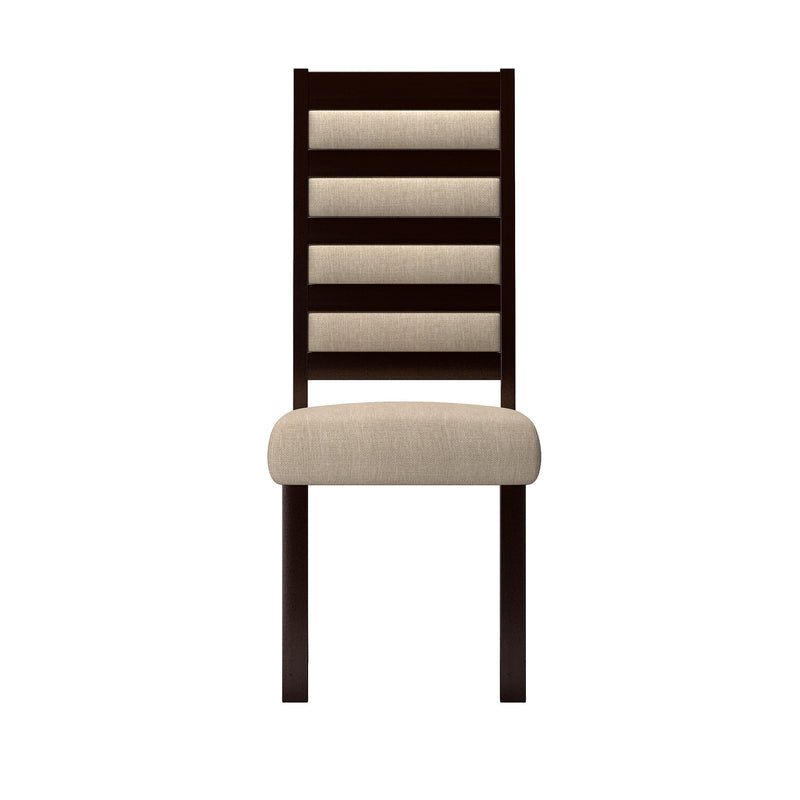 espresso Cream Dining Chairs, Set of 2 Ladder Collection product image by CorLiving