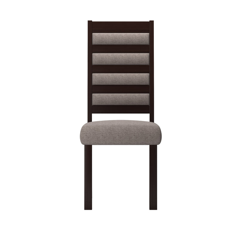 espresso Grey Upholstered Dining Chairs, Set of 2 Ladder Collection product image by CorLiving