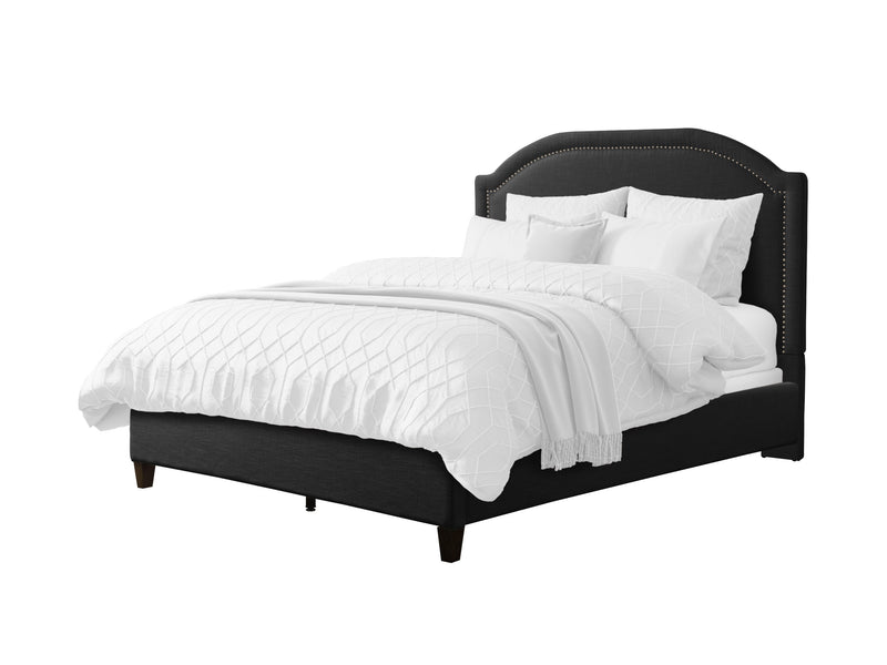 dark grey Upholstered Double / Full Bed Florence Collection product image by CorLiving