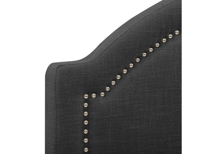 dark grey Upholstered Queen Bed Florence Collection detail image by CorLiving#color_dark-grey