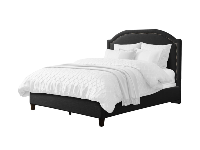 dark grey Upholstered Queen Bed Florence Collection product image by CorLiving