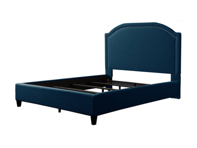 navy blue Upholstered Double / Full Bed Florence Collection product image by CorLiving#color_navy-blue