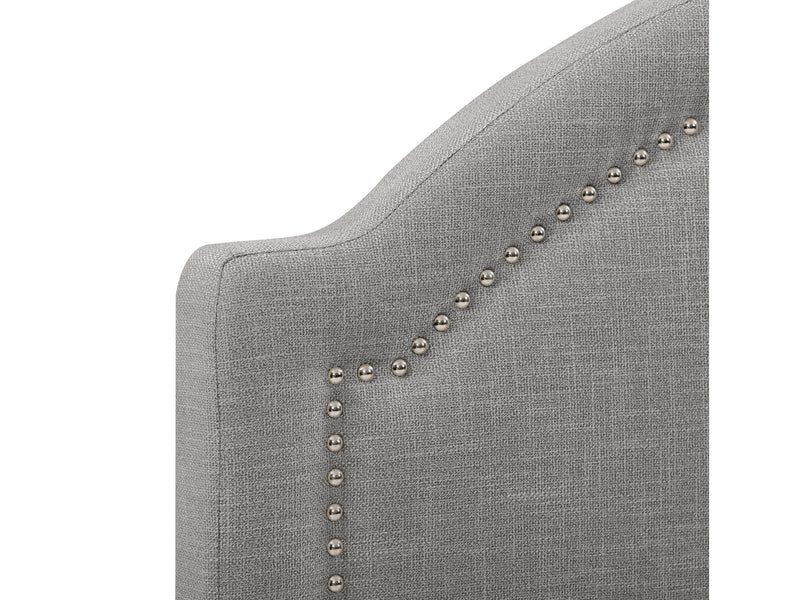 grey Upholstered Double / Full Bed Florence Collection detail image by CorLiving