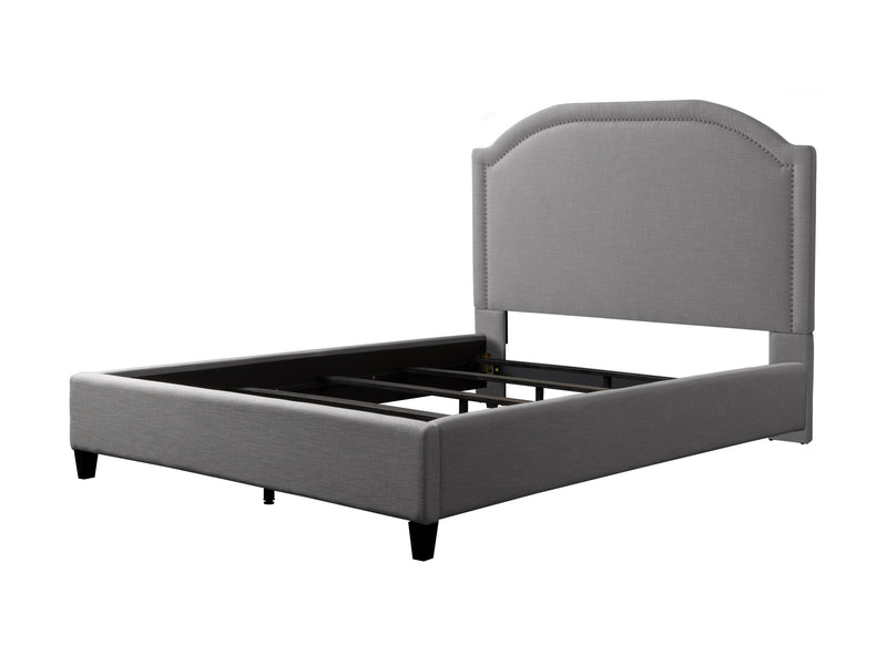 grey Upholstered King Bed Florence Collection product image by CorLiving