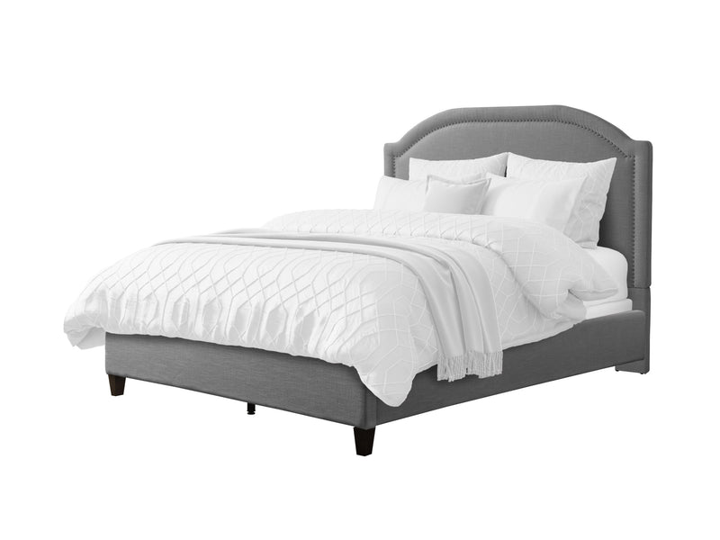 grey Upholstered Queen Bed Florence Collection product image by CorLiving