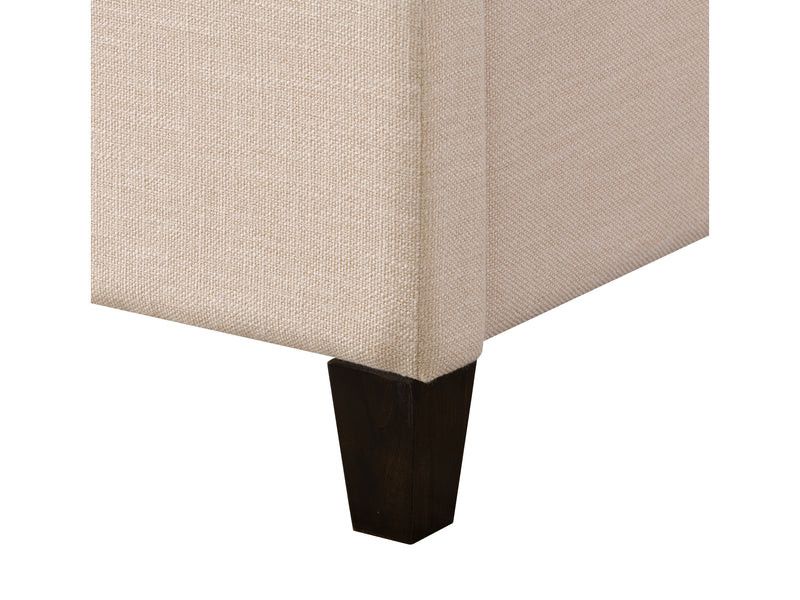 cream Upholstered Double / Full Bed Florence Collection detail image by CorLiving