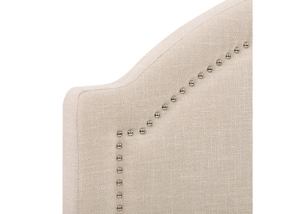 cream Upholstered King Bed Florence Collection detail image by CorLiving#color_cream