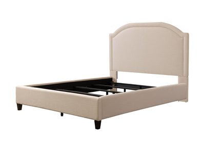 cream Upholstered King Bed Florence Collection product image by CorLiving#color_cream