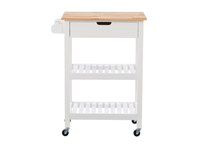 white Kitchen Cart on Wheels Sage Collection product image by CorLiving#color_white