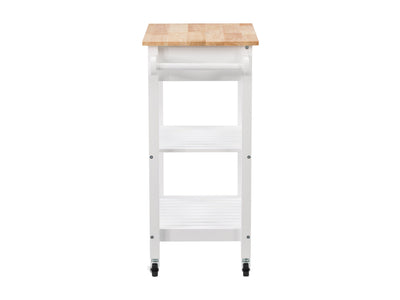 white Kitchen Cart on Wheels Sage Collection product image by CorLiving#color_white