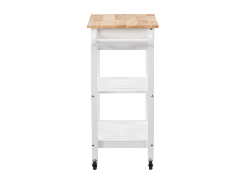 white Kitchen Cart on Wheels Sage Collection product image by CorLiving