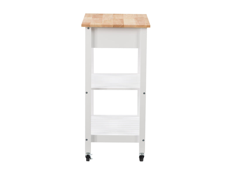 white Kitchen Cart on Wheels Sage Collection product image by CorLiving