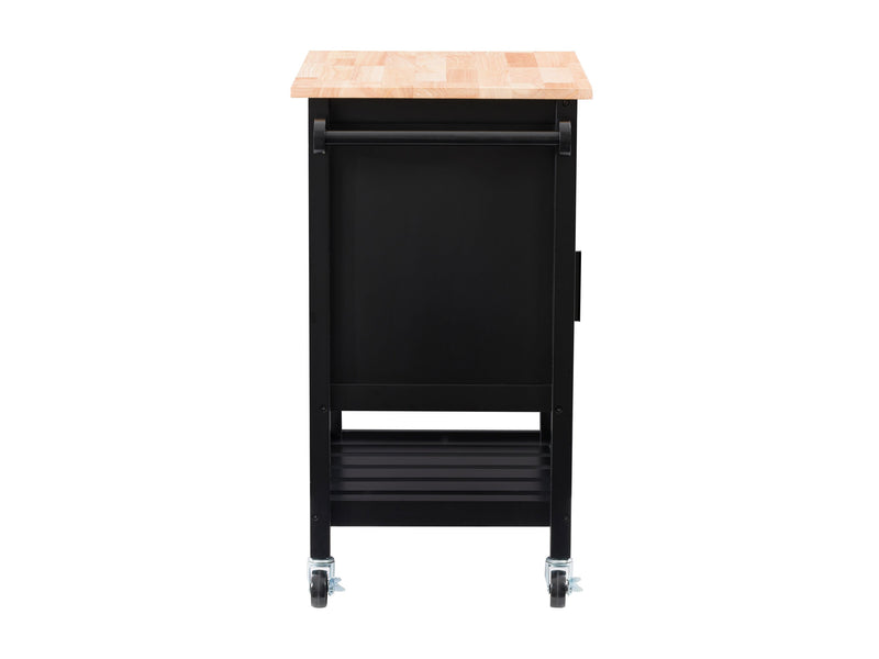 black Kitchen Cart on Wheels Callan Collection product image by CorLiving