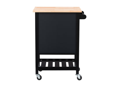 black Kitchen Cart on Wheels Callan Collection product image by CorLiving#color_black