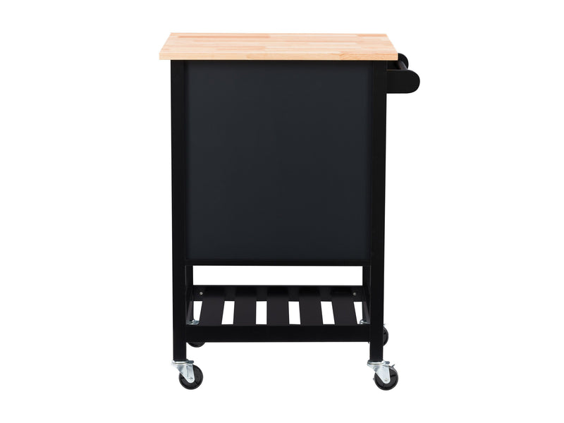 black Kitchen Cart on Wheels Callan Collection product image by CorLiving