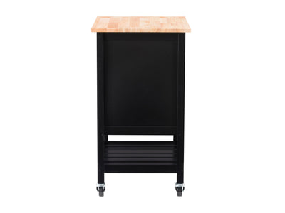 black Kitchen Cart on Wheels Callan Collection product image by CorLiving#color_black