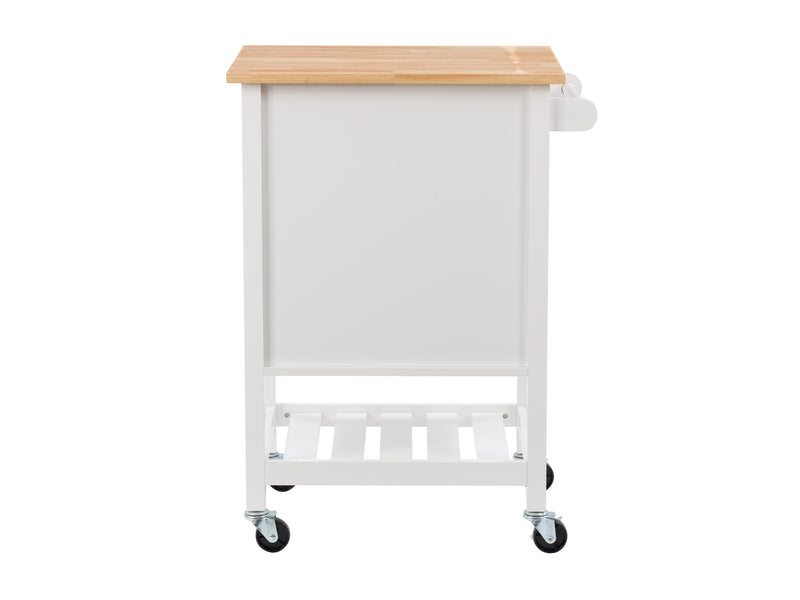 white Kitchen Cart on Wheels Callan Collection product image by CorLiving