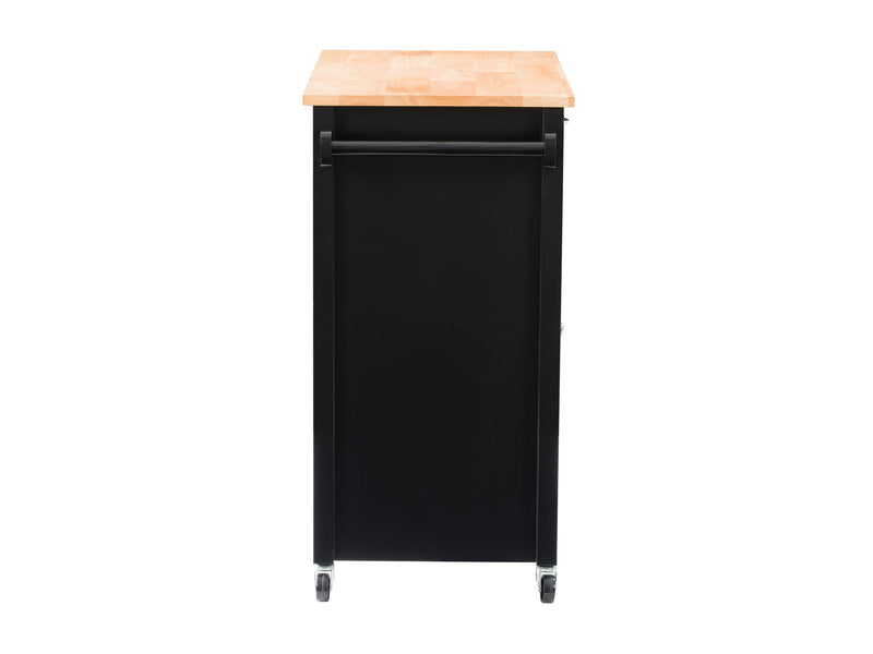 black Kitchen Cart on Wheels Chase Collection product image by CorLiving
