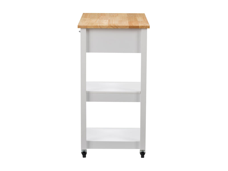 white Kitchen Cart on Wheels Chase Collection product image by CorLiving