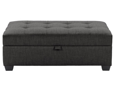 grey Tufted Storage Bench Antonio Collection product image by CorLiving#color_antonio-grey