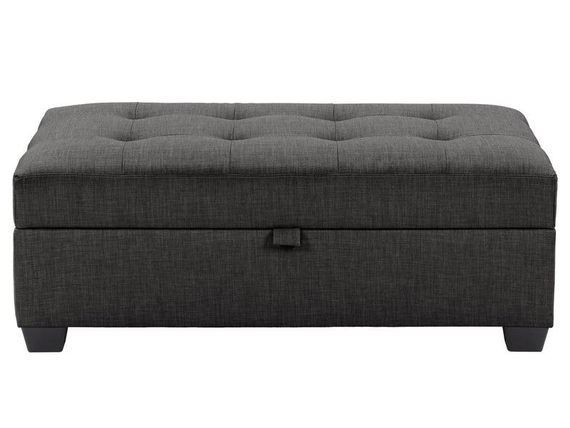 grey Tufted Storage Bench Antonio Collection product image by CorLiving