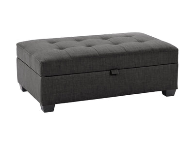 grey Tufted Storage Bench Antonio Collection product image by CorLiving#color_antonio-grey