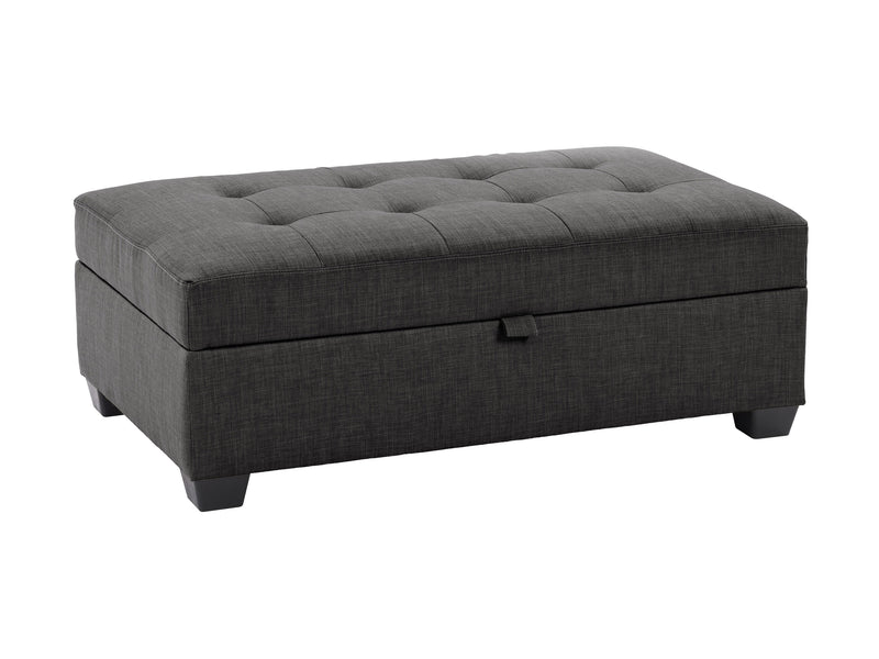 grey Tufted Storage Bench Antonio Collection product image by CorLiving