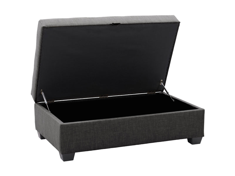 grey Tufted Storage Bench Antonio Collection product image by CorLiving