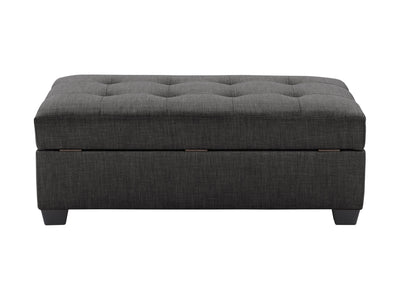 grey Tufted Storage Bench Antonio Collection product image by CorLiving#color_antonio-grey