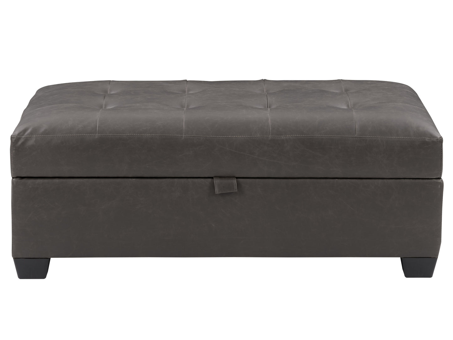 Tufted Ottoman with Storage Premium PU Leather – CorLiving Furniture