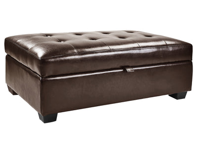brown Tufted Ottoman with Storage Antonio Collection product image by CorLiving#color_antonio-brown