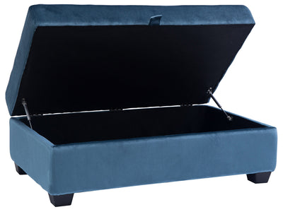 blue Tufted Storage Bench Antonio Collection product image by CorLiving#color_antonio-blue-1
