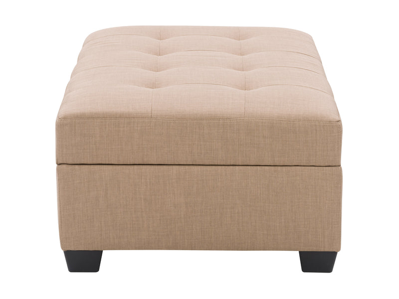 beige Tufted Storage Bench Antonio Collection product image by CorLiving