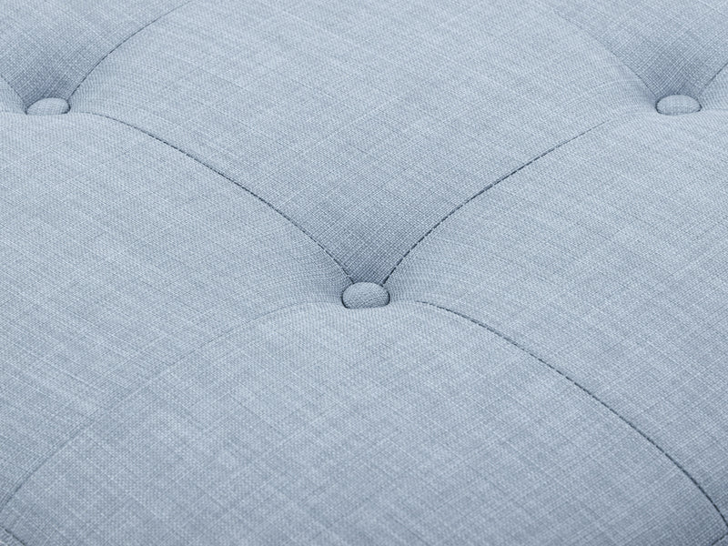 blue grey Tufted Storage Bench Antonio Collection detail image by CorLiving