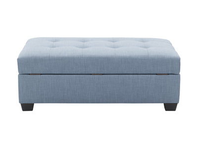 blue grey Tufted Storage Bench Antonio Collection product image by CorLiving#color_antonio-blue-grey