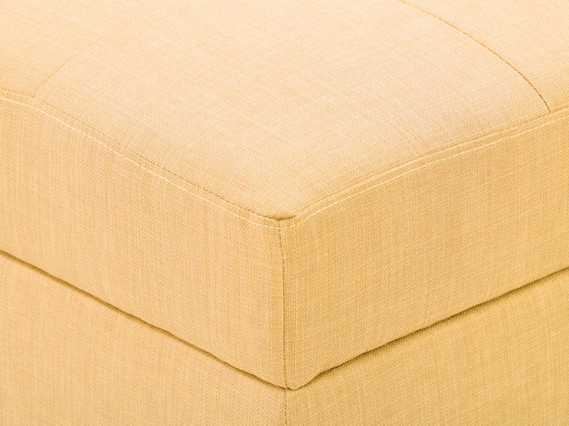 yellow Tufted Storage Bench Antonio Collection detail image by CorLiving