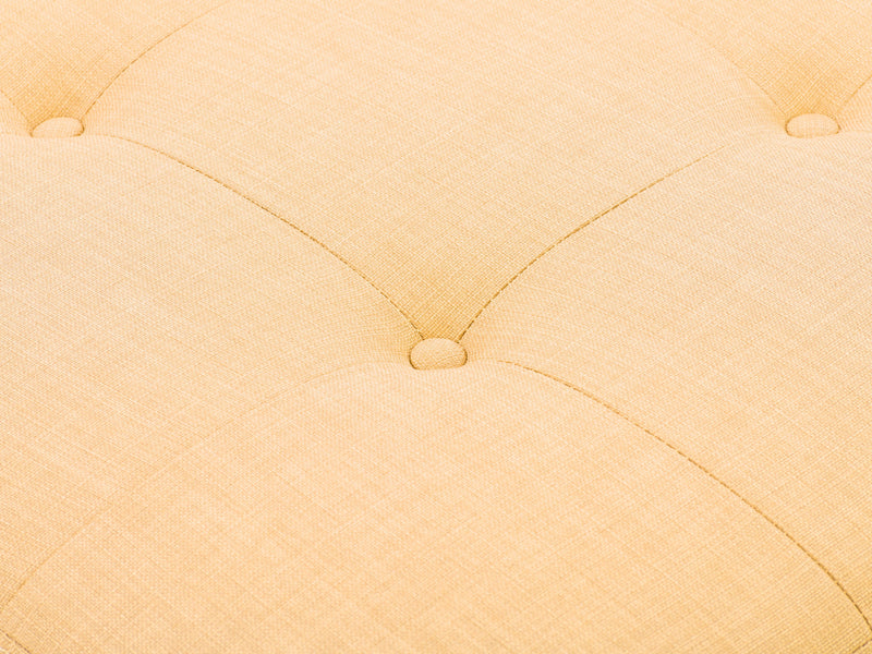 yellow Tufted Storage Bench Antonio Collection detail image by CorLiving
