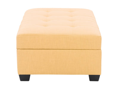 yellow Tufted Storage Bench Antonio Collection product image by CorLiving#color_antonio-yellow